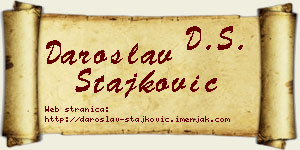 Daroslav Stajković vizit kartica